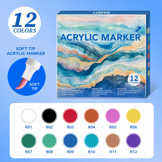 Lunivo™ Premium Acrylic Markers