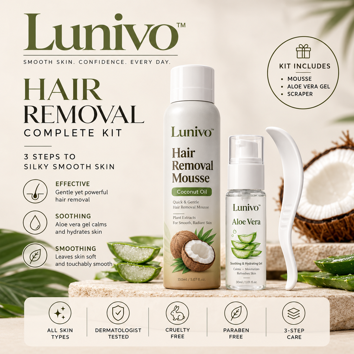 Lunivo™ Hair Removal Mousse